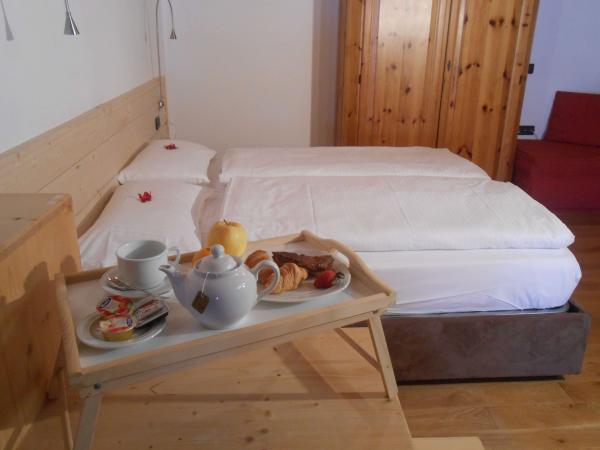 Double beds in the family room at Livigno