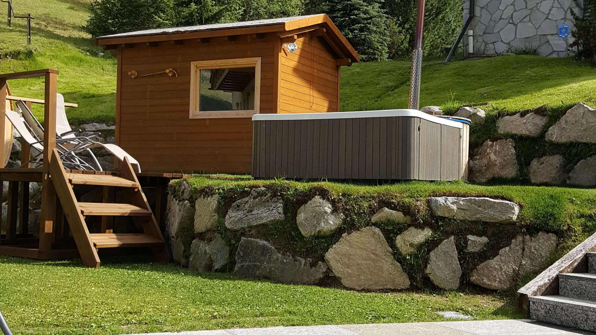 Area Wellness during summer - Hotel del Bosco in Livigno