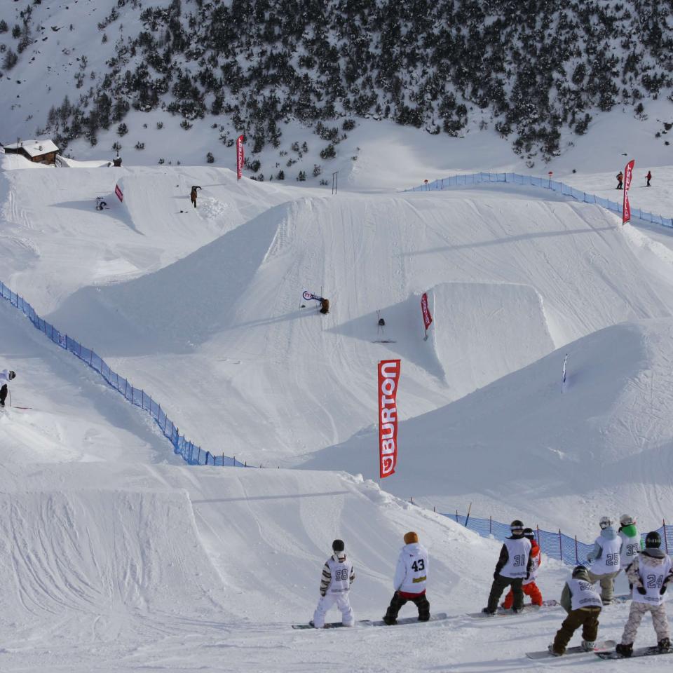 Lo snowpark del Mottolino a Livigno